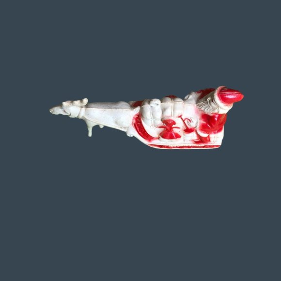 Irwin Celluloid Santa Sleigh Reindeer Vintage 1950's Christmas Decor Ornament To - Picture 3 of 10